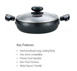 Hard Anodised Plus Saute Pan - 240mm with Lid