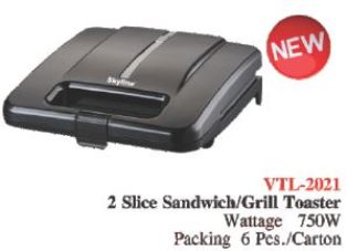 VTL-2021 2 SLICE SANDWICH/GRILL TOASTER