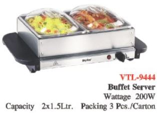 VTL-9444 BUFFER SERVER 2 STEEL POT (2*1.5 LTR)