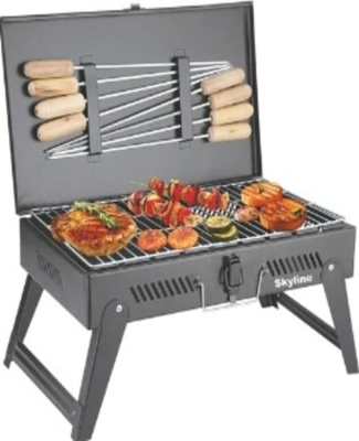 CHARCOAL BARBECUE  BRIEFCASE WITH SKEWS