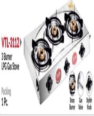 GAS STOVE 3 BURNER S/S