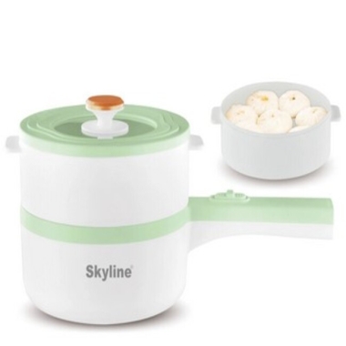 Multifunction Electric Pan with Steamer Attachment