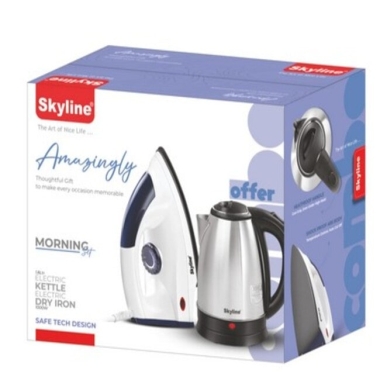 Electric Kettle & Electric Dry Iron Combo