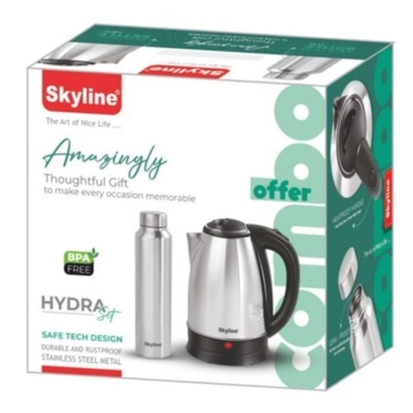 Electric Kettle & Steel Bottle Combo