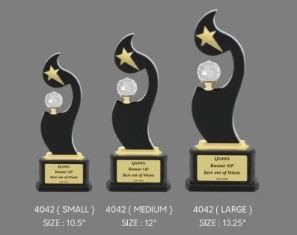 PREMIUM WOOD & METAL TROPHIES 4042 (Medium)