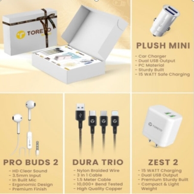 KIT - 1 (Plush Mini + Pro Buds 2 + Dura Trio + Zest 2)