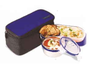 LUNCH BOX STEEL DURA 2+1 OVAL SS CONTAINER