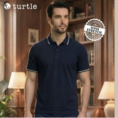 Oxford Polo T-Shirt Navy Blue