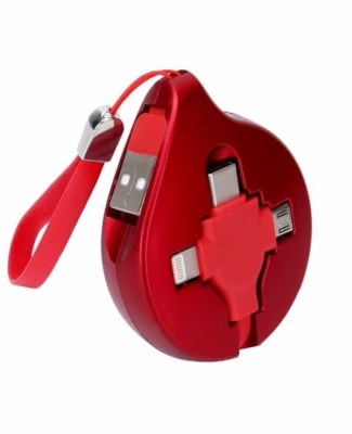 3-in-1 Charging Retracting Data Cable Yoyo Drops