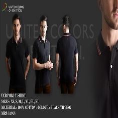 UCB Polo T-Shirt- Black Tipping