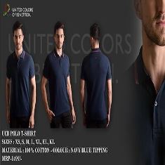 UCB Polo T-Shirt-Navy Blue Tipping