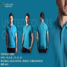 UCB Polo T-Shirt Lycra Cotton-Turquesh Blue
