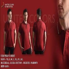 UCB Polo T-Shirt Lycra Cotton-Maroon