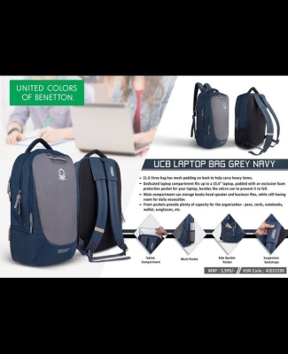 UCB Laptop Bag Color : Grey & Navy blue Combintion