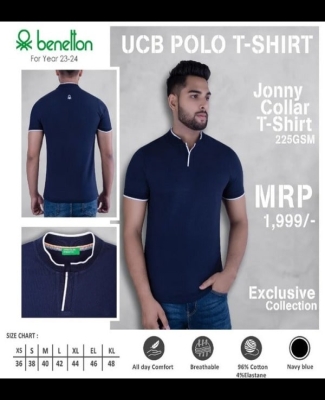 UCB Polo T-Shirt Jonny Collar T-shirt: Navy Blue