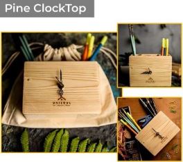 Pine Clock Top USB013