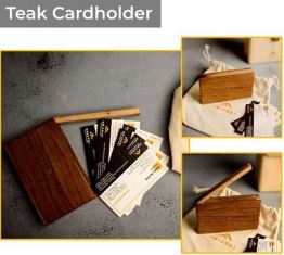 Teak Card Holder USB015