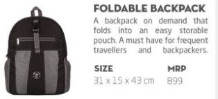 FOLDABLE BACKPACK