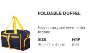 FOLDABLE DUFFEL