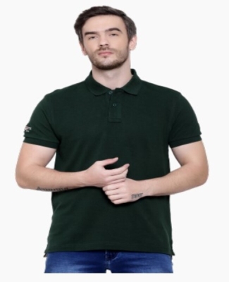 Cotton Collar T-Shirt
(Bottle Green)