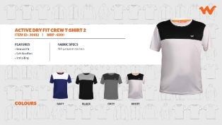ACTIVE DRY FIT CREW T SHIRT 2 - Navy