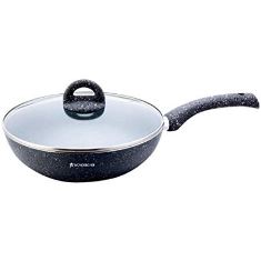 Granite 26cm Wok with lid