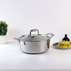 Nigella Triply Casserole with SS Lid 24 cm