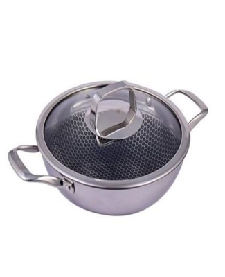 Stanton Non-Stick Kadhai with Lid 28cm - 3 Ply