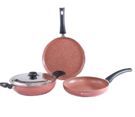 Platinum Plus 4pc Cookware Set Brick Red