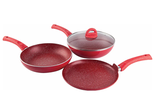 Ruby Plus 4pcs Cookware Set Red
