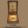 Laxmi Photo Frame with charan Paduka Wooden