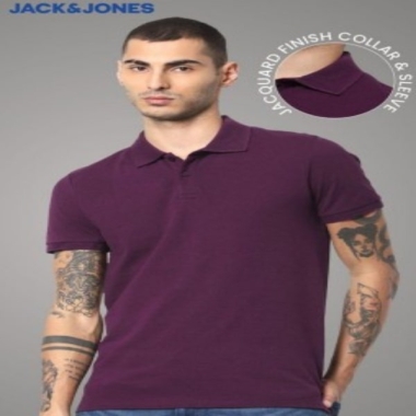 JACQUARD POLO WINE