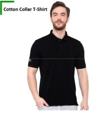 Cotton Collar T-Shirt (Black)