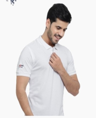 Cotton Collar T-Shirt(White)