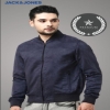 SUEDE JACKET NAVY BLUE